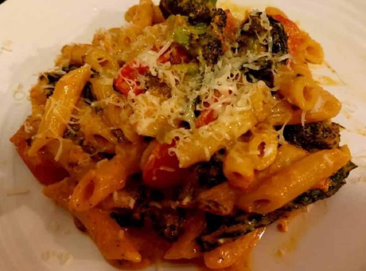 Recette: Pennes�aux brocoli et sa sauce au poivron.