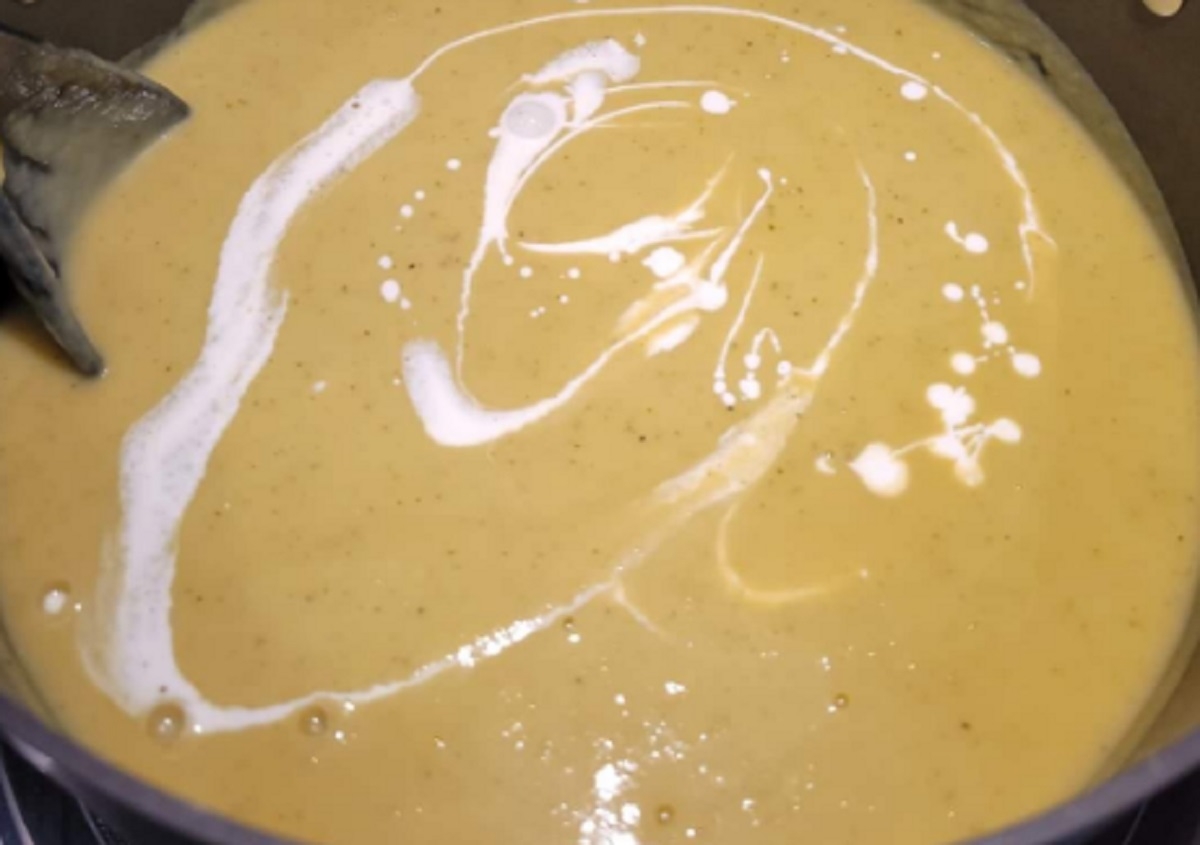 Recette: Potage de poireaux et cleri rave.