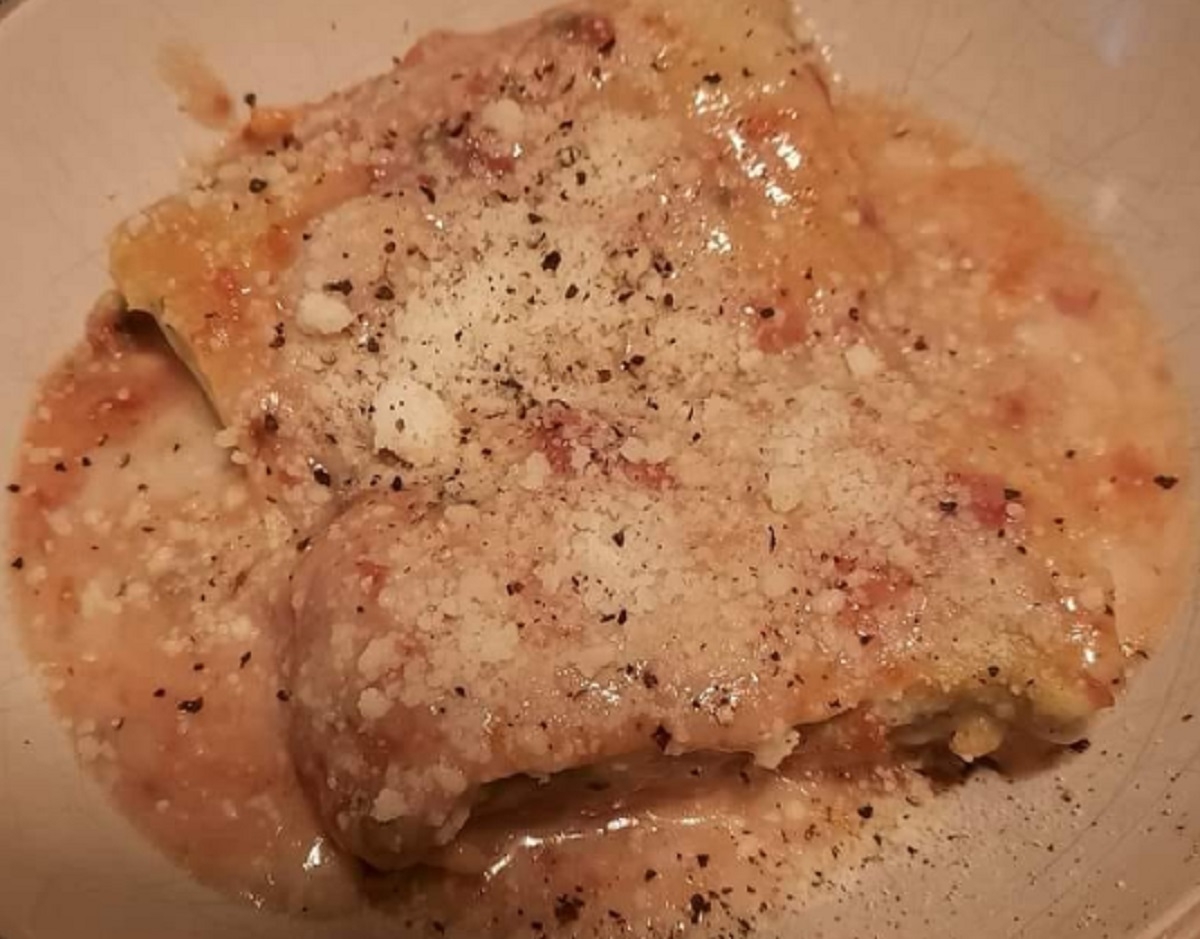 Recette: Cannelloni au saumon et gratin�.