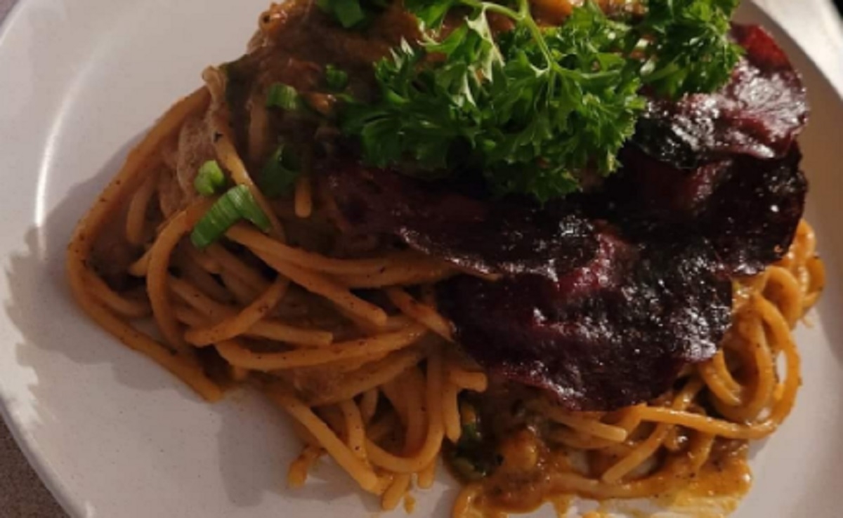 Recette: Spaghetti aux tomates et chorizo.