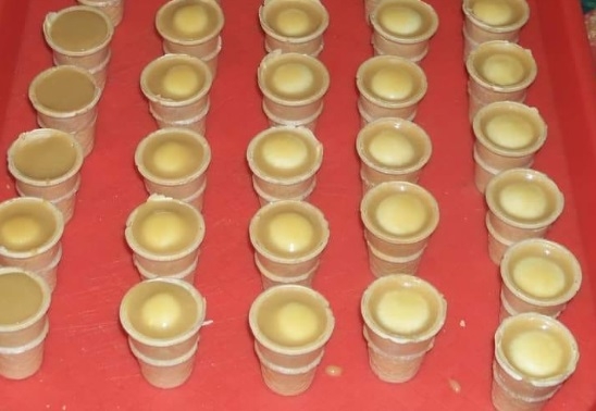 Recette: Minis cornets sucr�es.