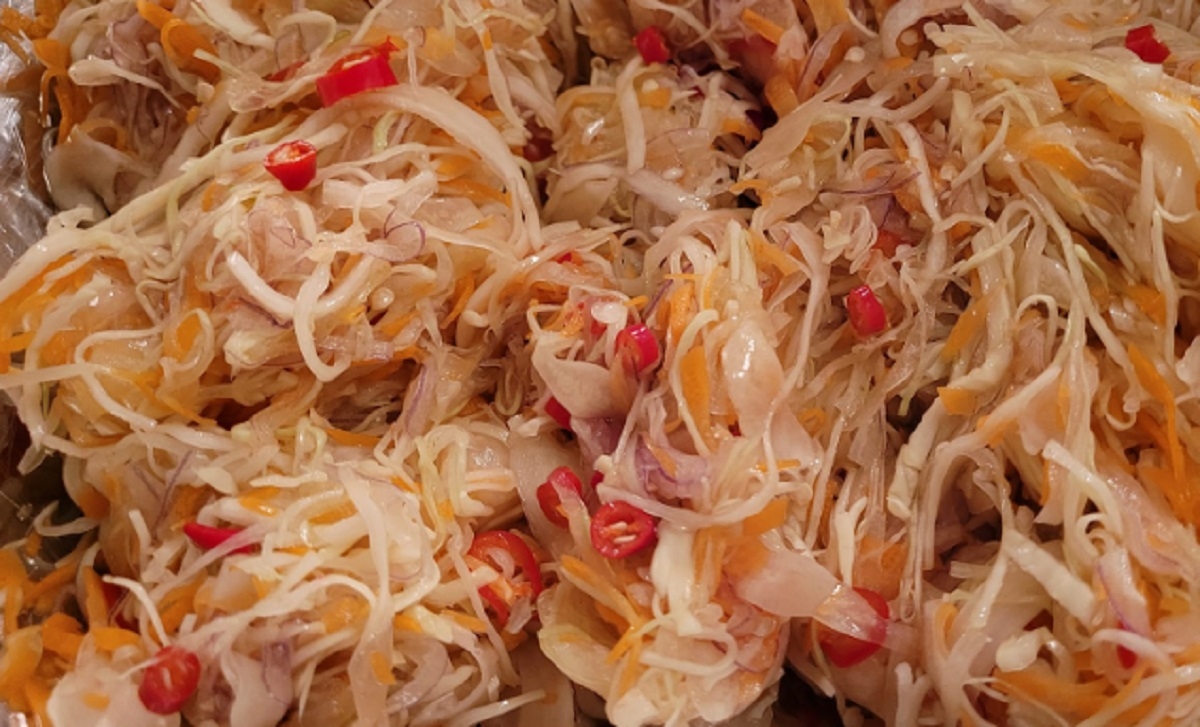 Recette: Salade de chou aux piments forts.