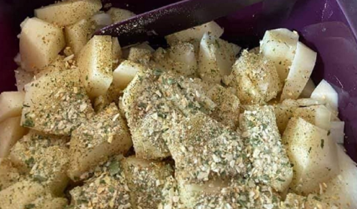 Recette: Pommes de terre assaisonn�es cuisson au four.