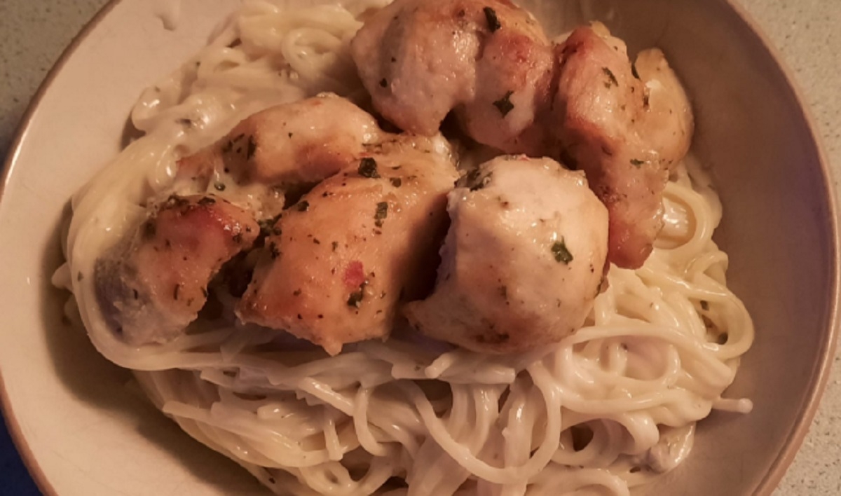 Recette: P�tes cr�meuse au poulet.