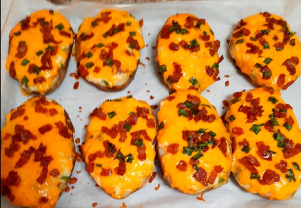 Recette: Pommes de terre garnies.