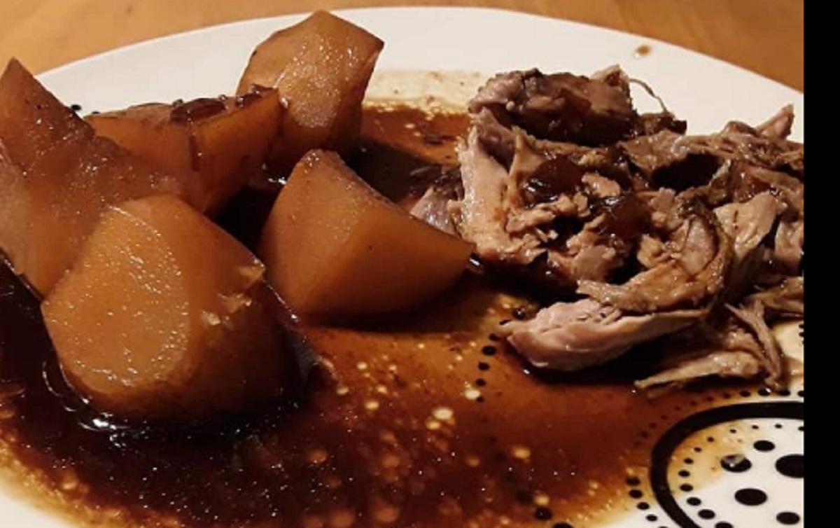 Recette: Rti de porc  l'rable.