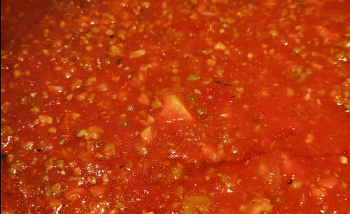 Recette: Sauce  spaghetti au four.