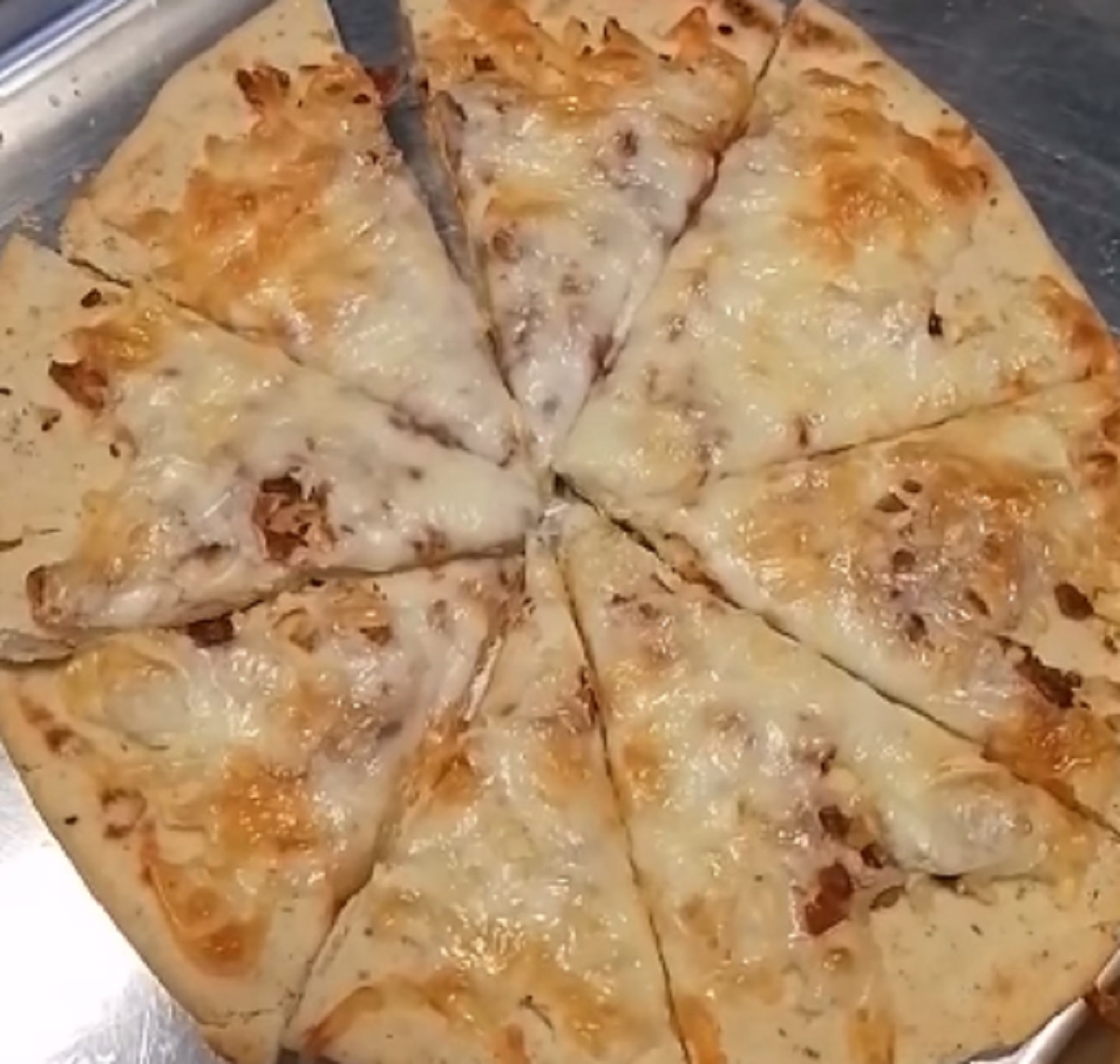 Recette: Pte  pizza l'ail gratin.