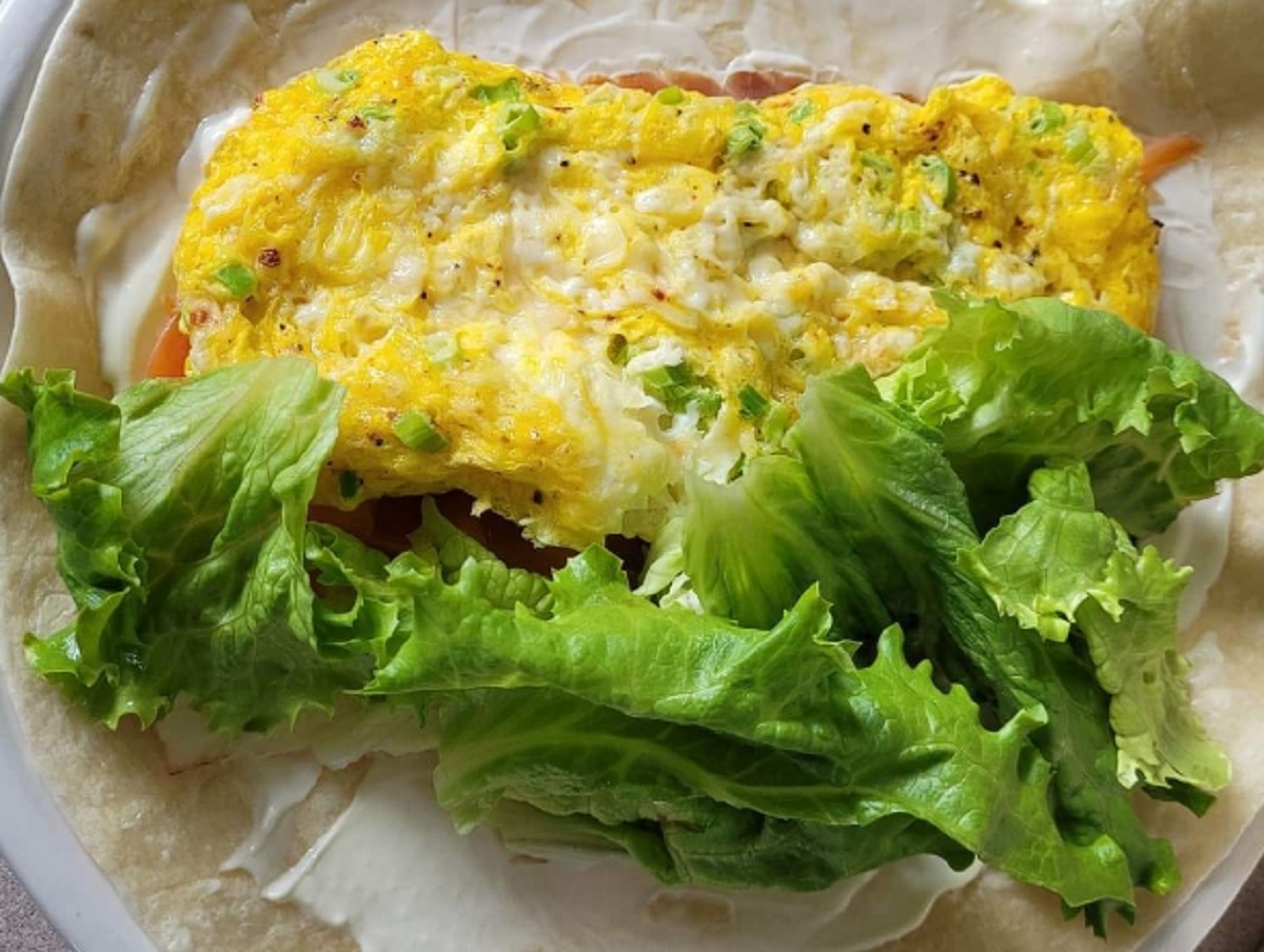 Recette: Tortillas  l'omelette et saumon fum.