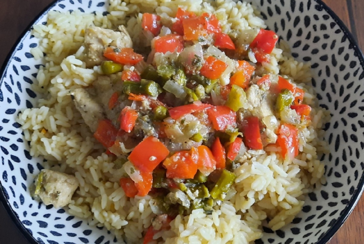 Recette: Riz � l'orange et aux l�gumes.