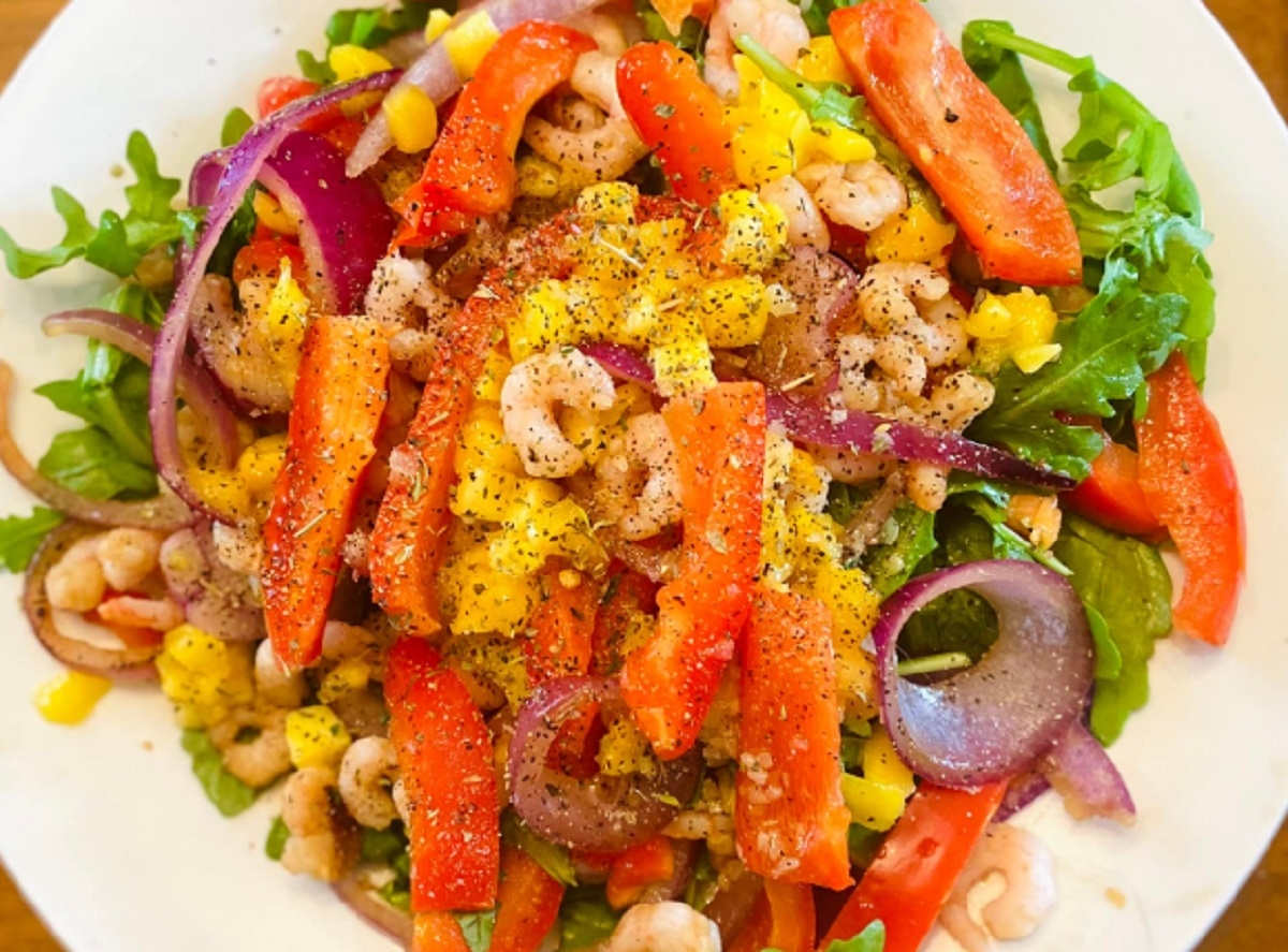 Recette: Salade de crevettes nordique et ses l�gumes.