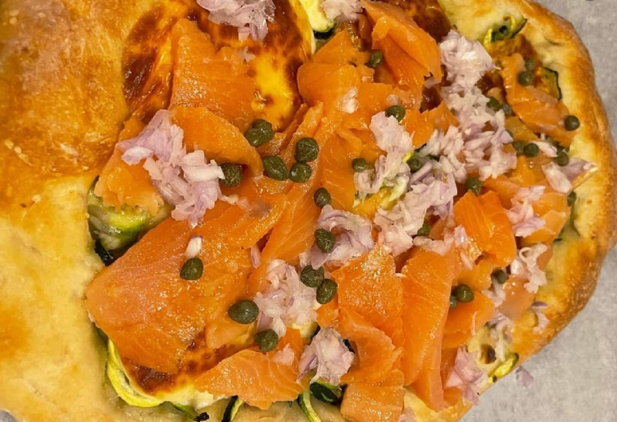 Recette: Pizza au saumon fum�.