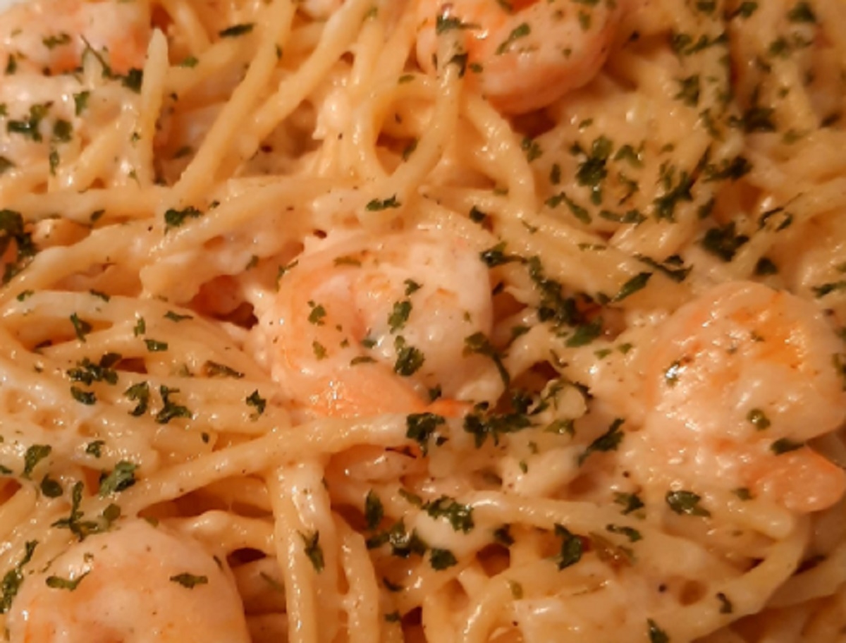 Recette: Spaghetti aux crevettes.