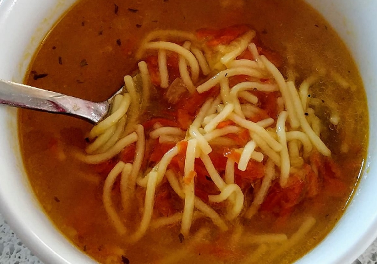 Recette: Soupe aux l�gumes r�p�s et vermicelles.