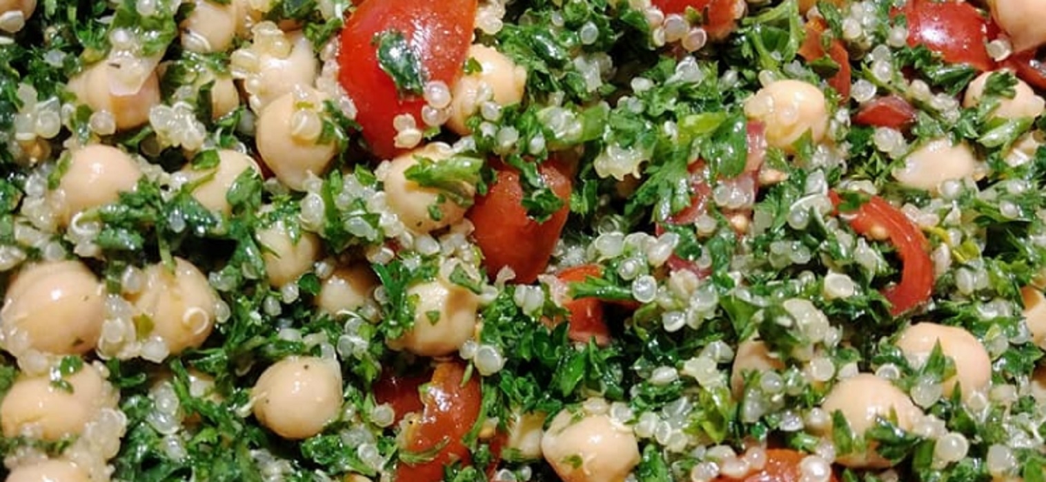 Recette: Taboul� au quinoa et pois chiche.
