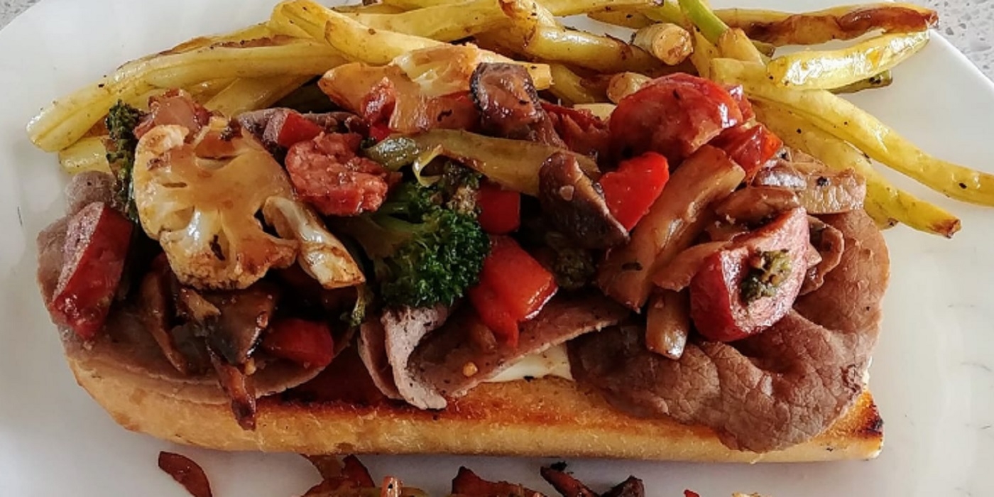 Recette: Sous marins steak et l�gumes au chorizo.