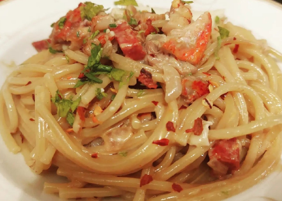 Recette: P�tes citronn�es au homard.