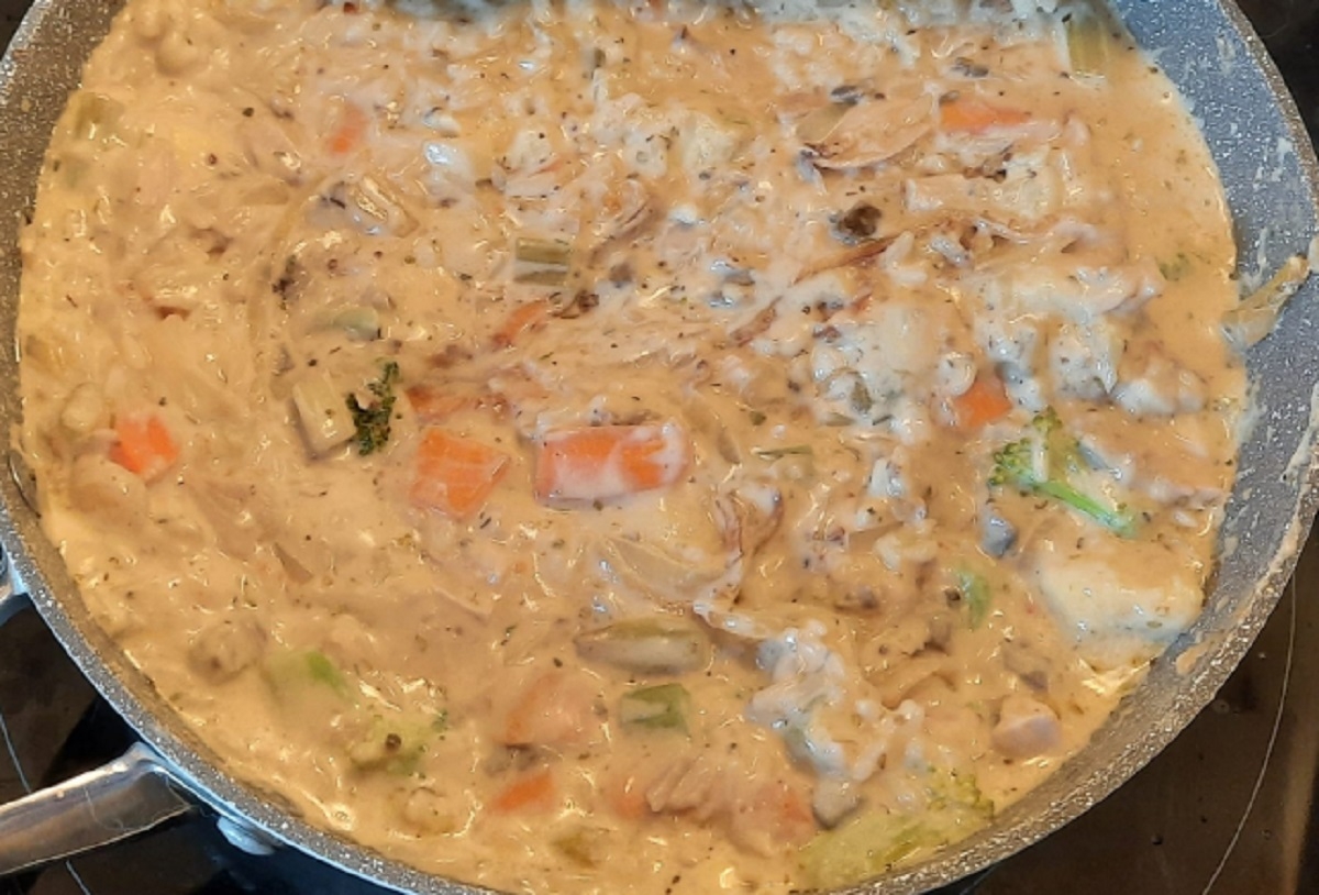 Recette: Casserole de poulet cr�meux.
