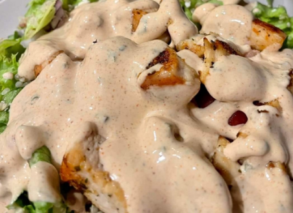 Recette: Salade express sauce ranch.