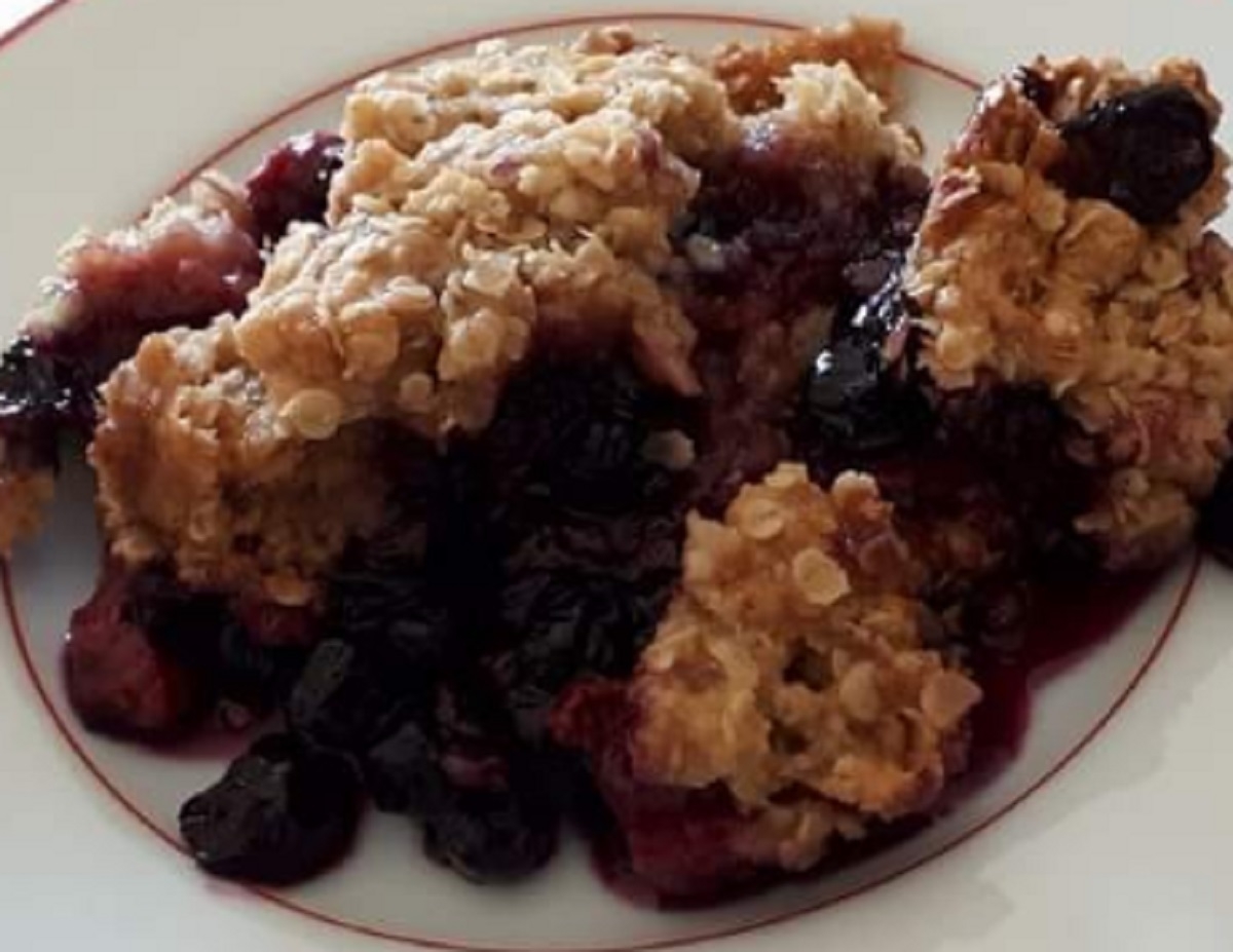 Recette: Croustade aux bleuets congels.