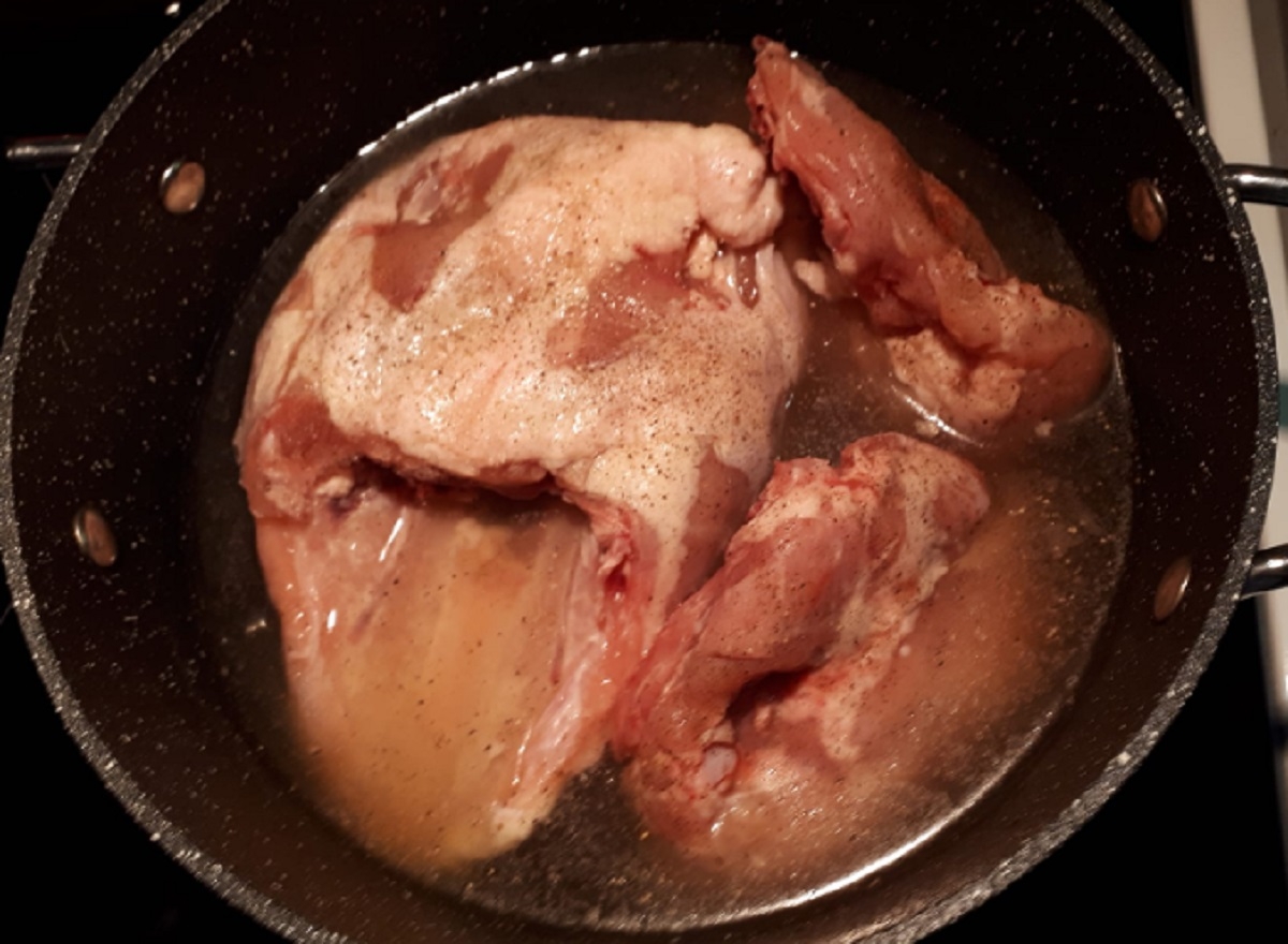 Recette: Poitrine de poulet bouilli � l'orange et sirop d'�rable.