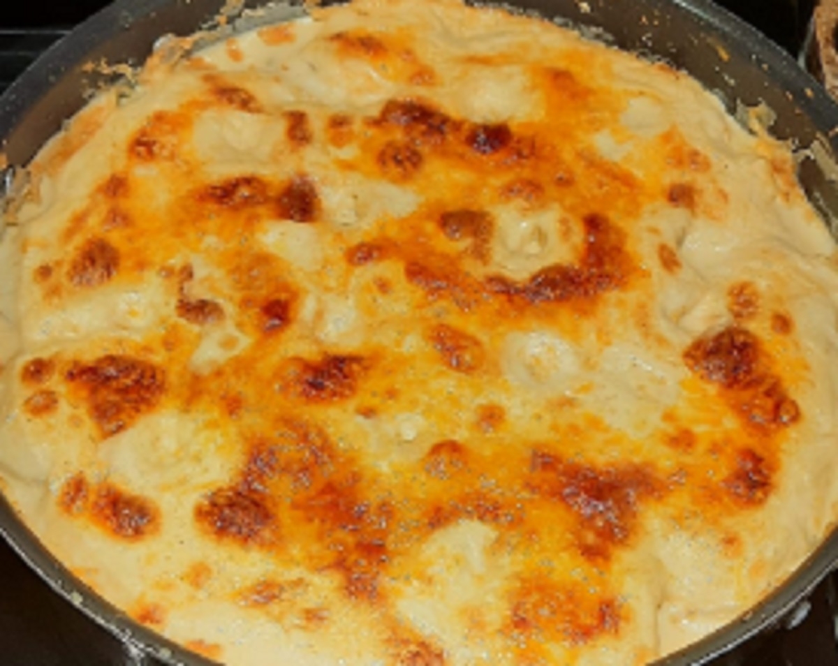 Recette: Gratin de pommes de terre � l'ail.