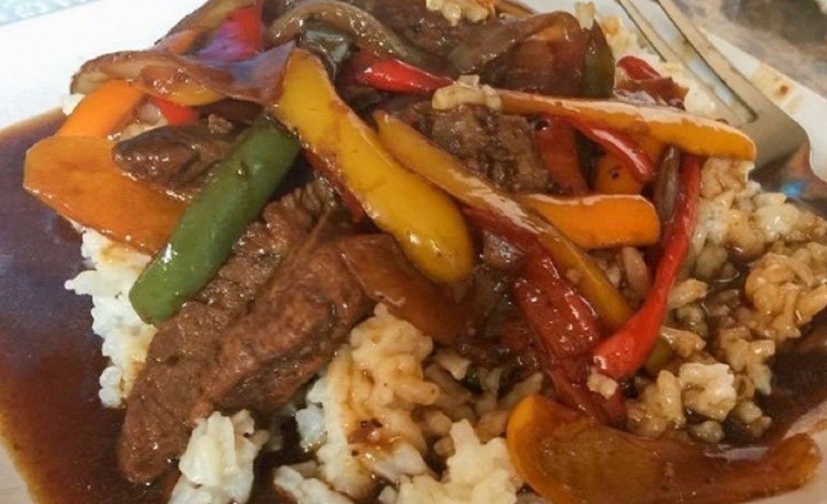 Recette: Steak et l�gumes en sauce.