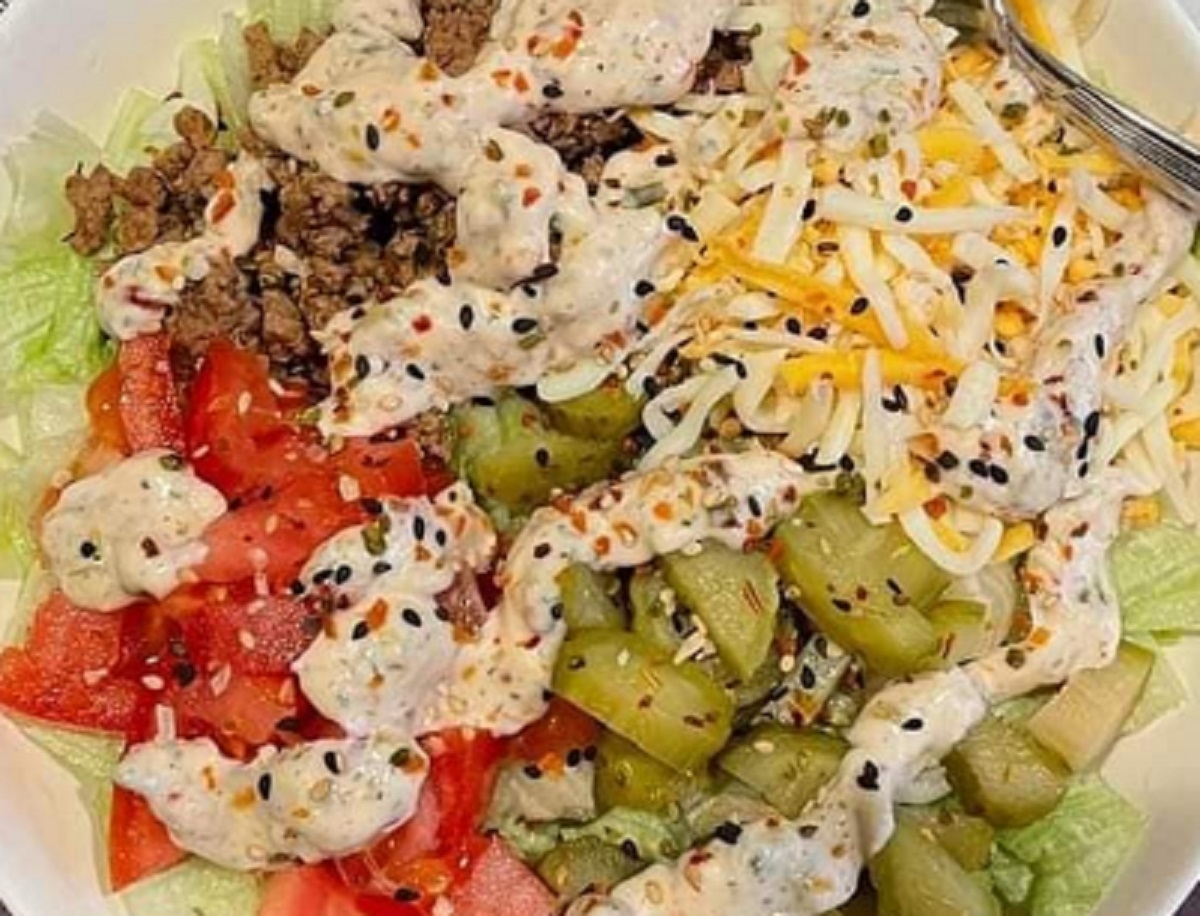 Recette: Salade big mac de fiston.