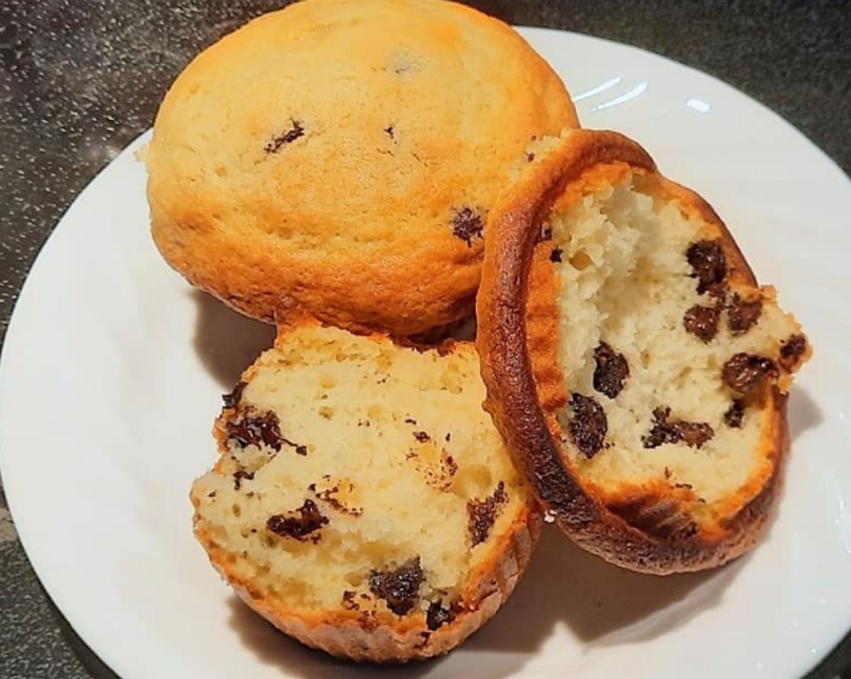 Recette: Muffins aux p�pites de chocolat, miel et gingembre.