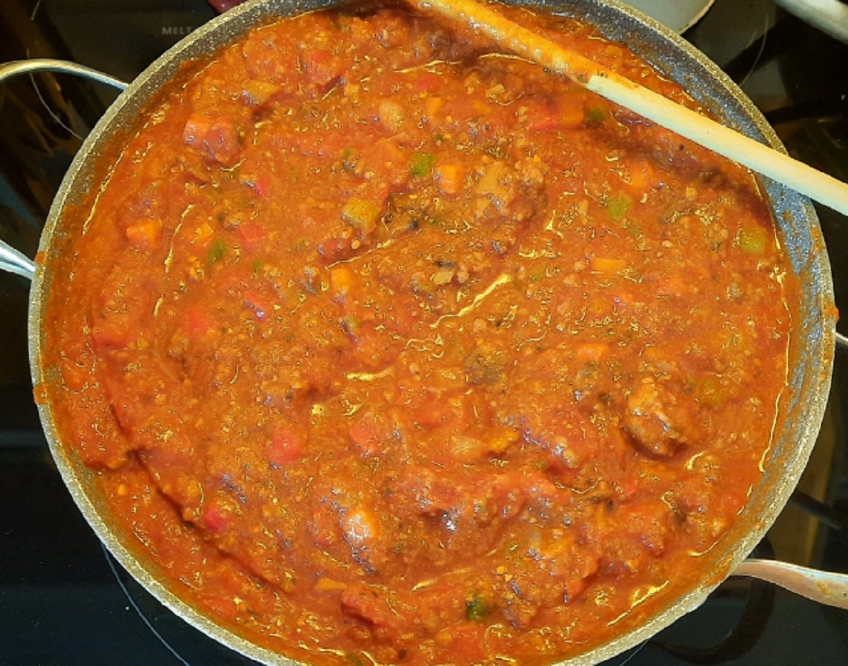 Recette: Sauce � spaghetti consistante.