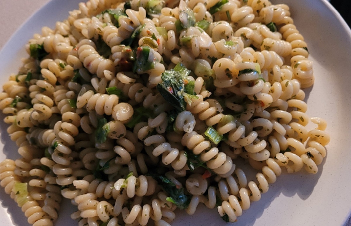 Recette: Fusillis crmeux et tomates sches.