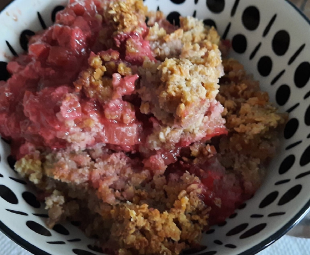 Recette: Croustade aux fraises et�rhubarbes all�g�e.