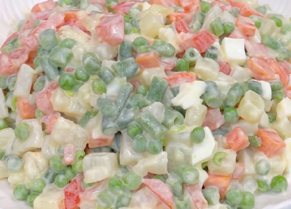 Recette: Salade de l�gumes et oeufs.