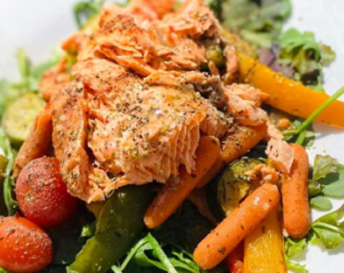 Recette: Saumon cuit � la vapeur.