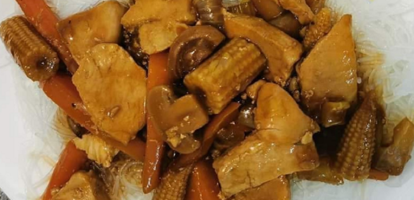 Recette: Poulet t�riyaki et l�gumes.