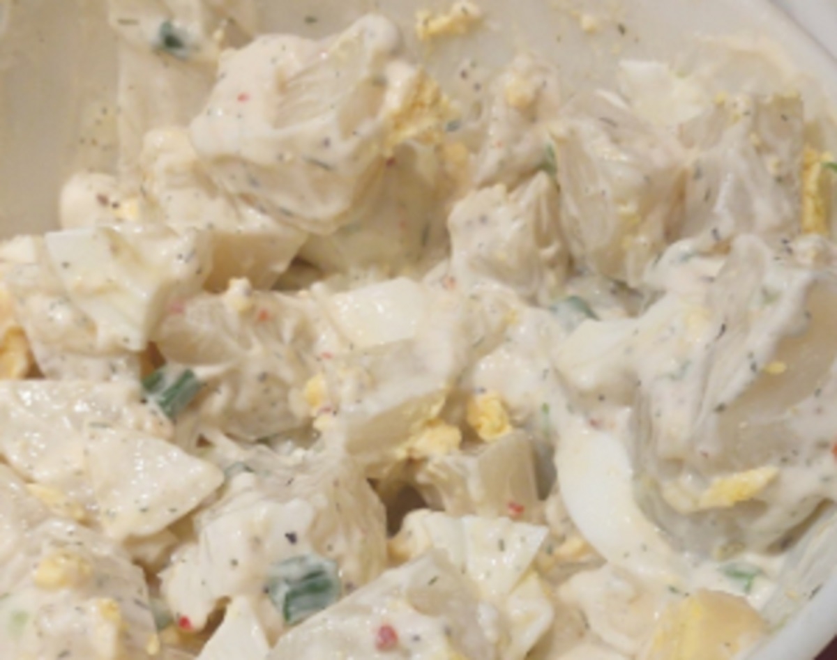 Recette: Salade de pommes de terre � l'ancienne (sans gluten).