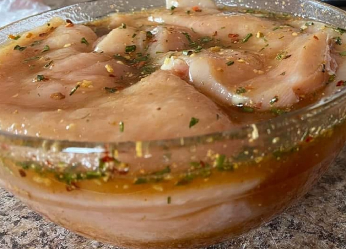 Recette: Marinade pour poitrine de poulet.