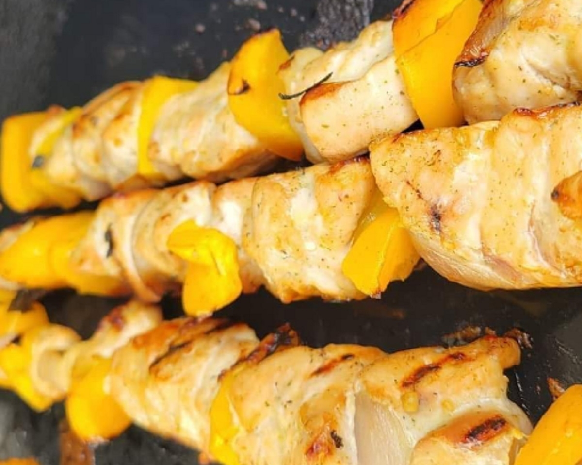 Recette: Brochette de poulet  la grecque.