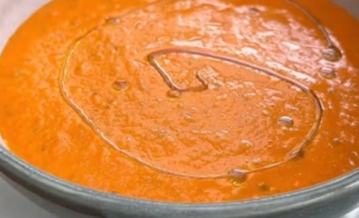 Recette: Potage aux tomates fra�ches et l�gumes.