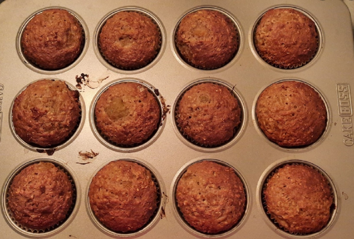 Recette: Muffin au gruau et  la salade de fruits