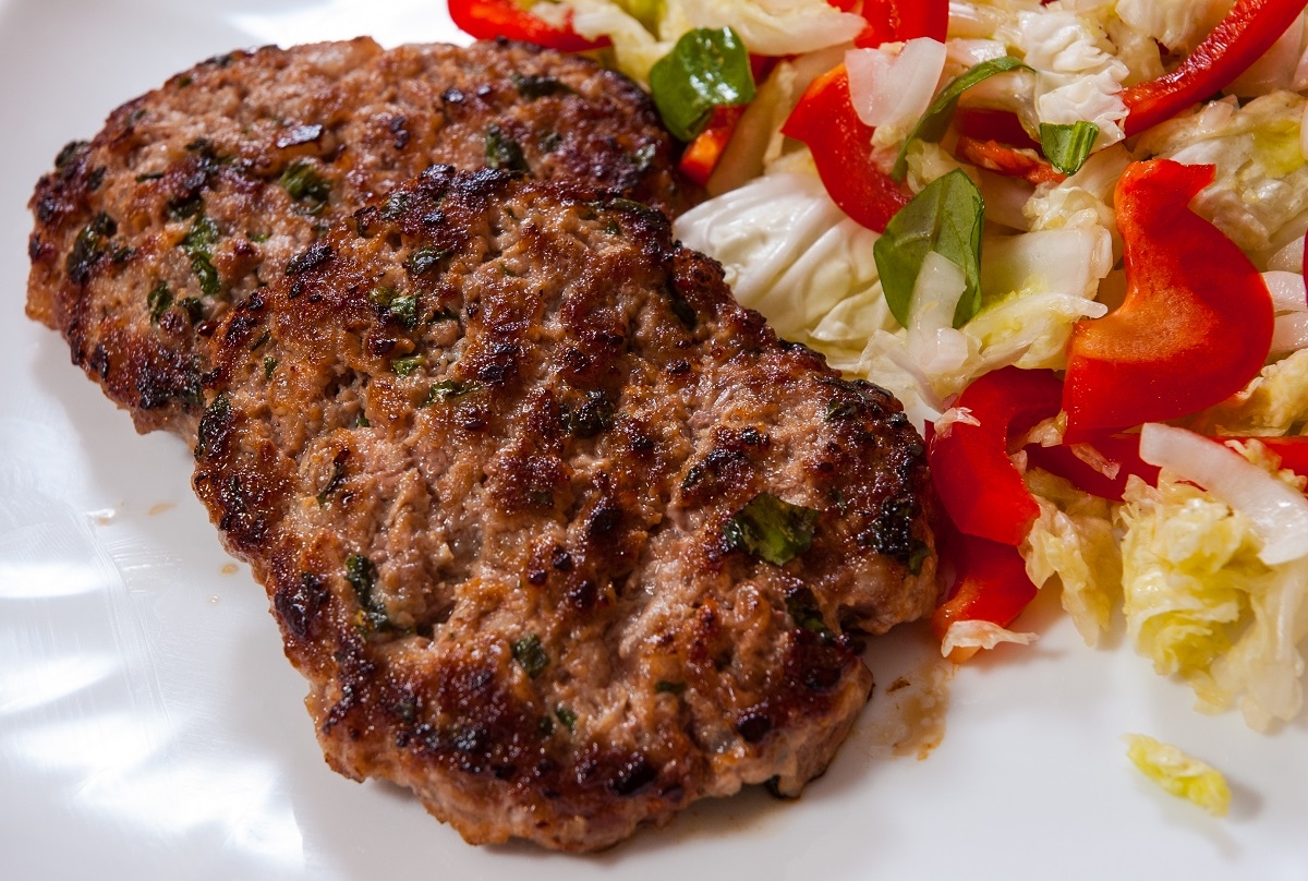 Recette: Galettes de boeuf hach� aux l�gumes.