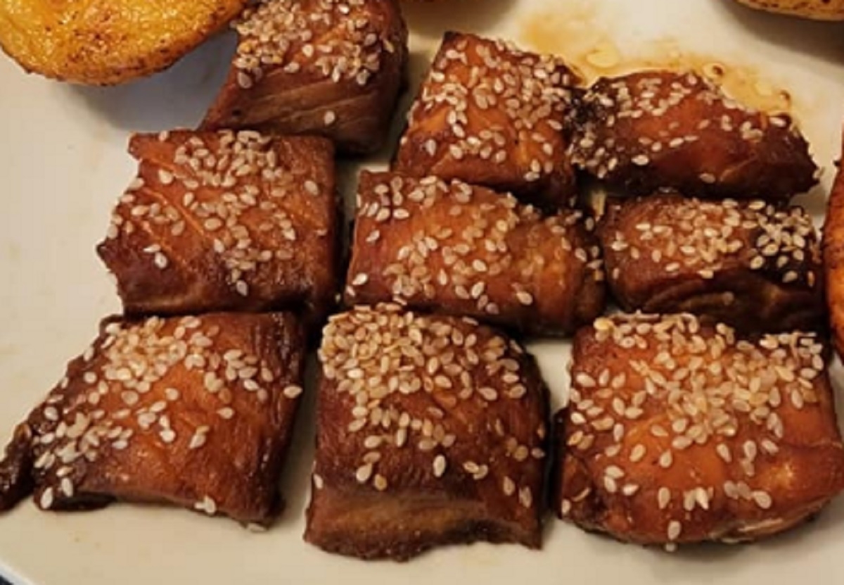 Recette: Bouch�es de saumon � l'�rable.