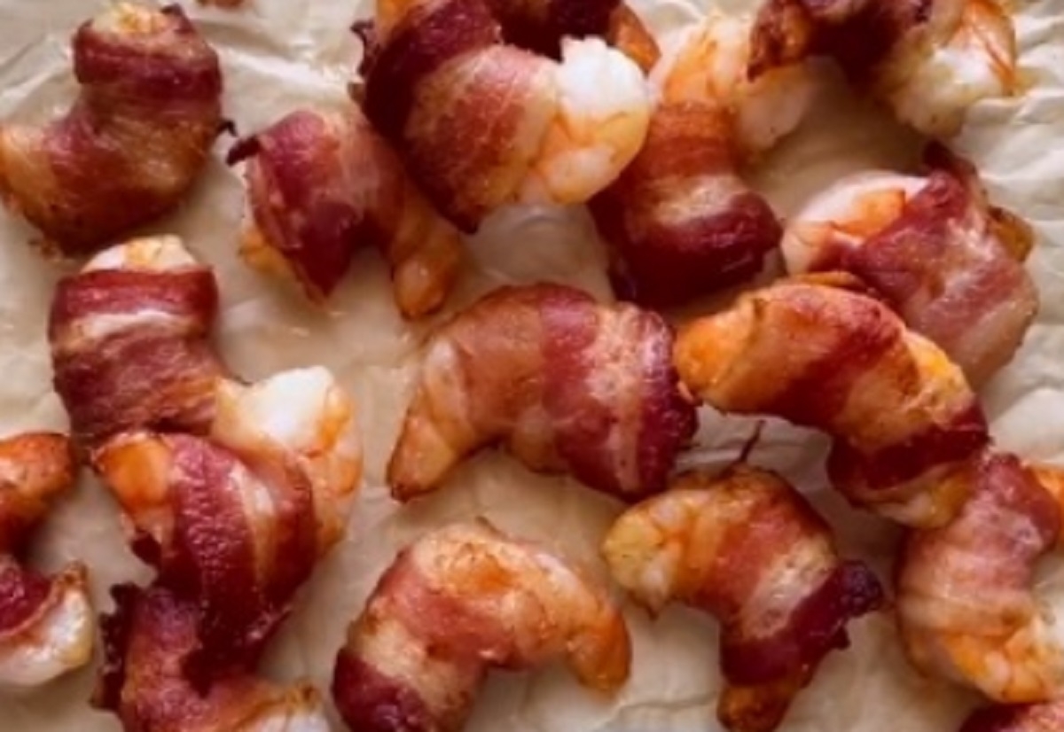 Recette: Crevettes enroulé de bacon.