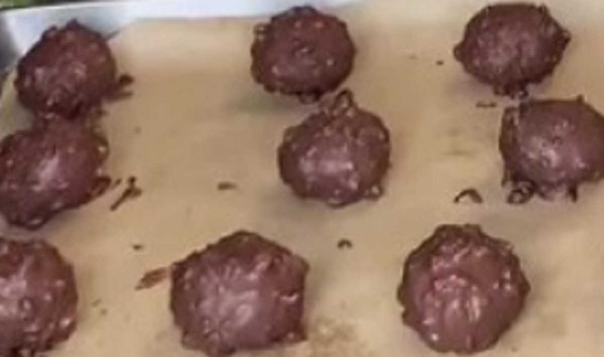 Recette: Boules croustillantes au chocolat.
