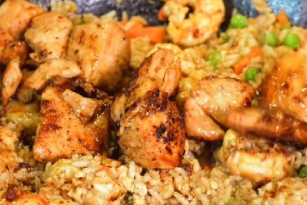 Recette: Riz aux crevettes et saumon.