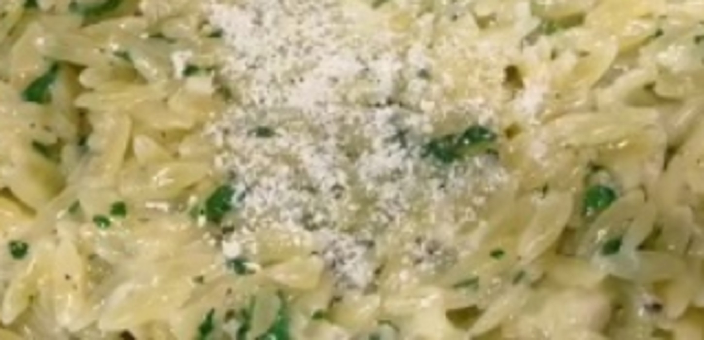 Recette: Orzo aux herbes et citron.