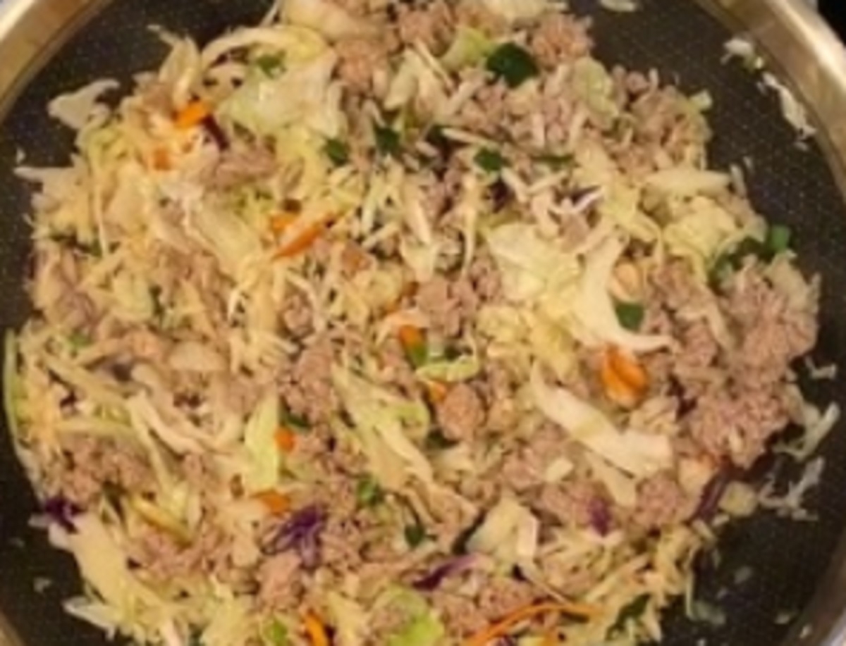Recette: Boeuf hach� au chou.