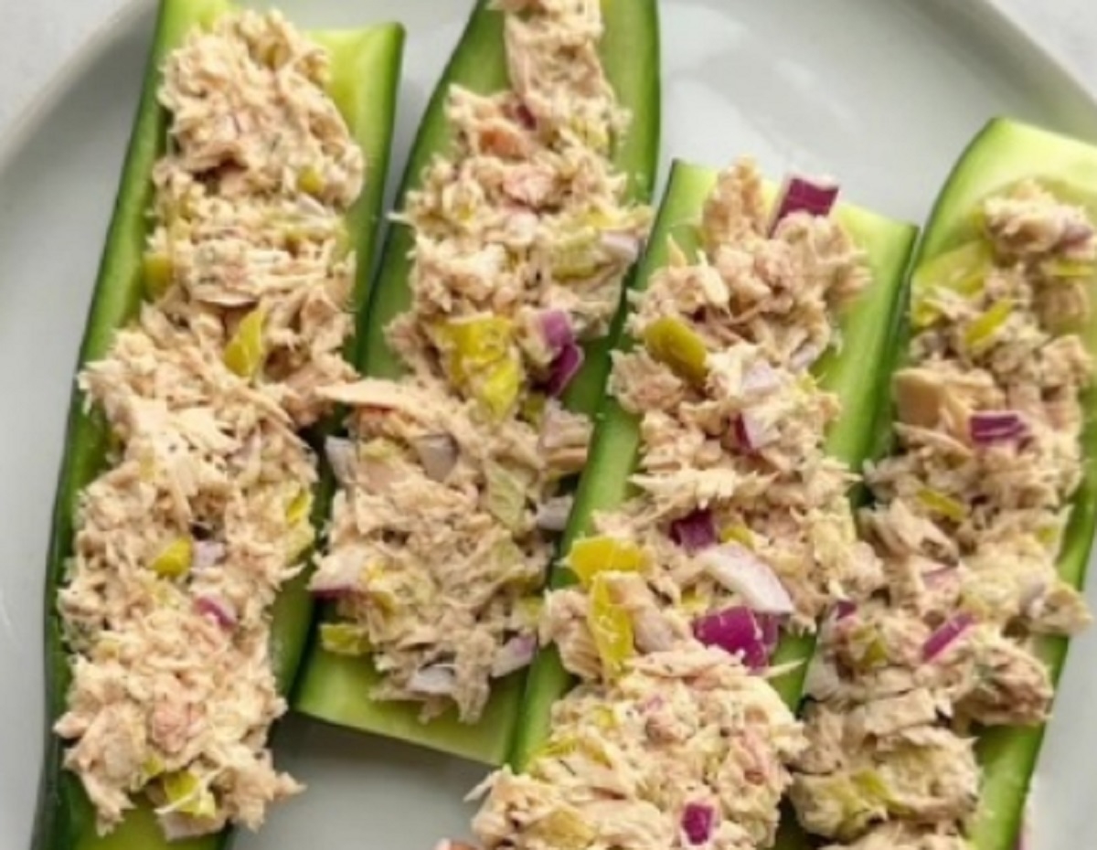 Recette: Concombre farcis au thon de maman.