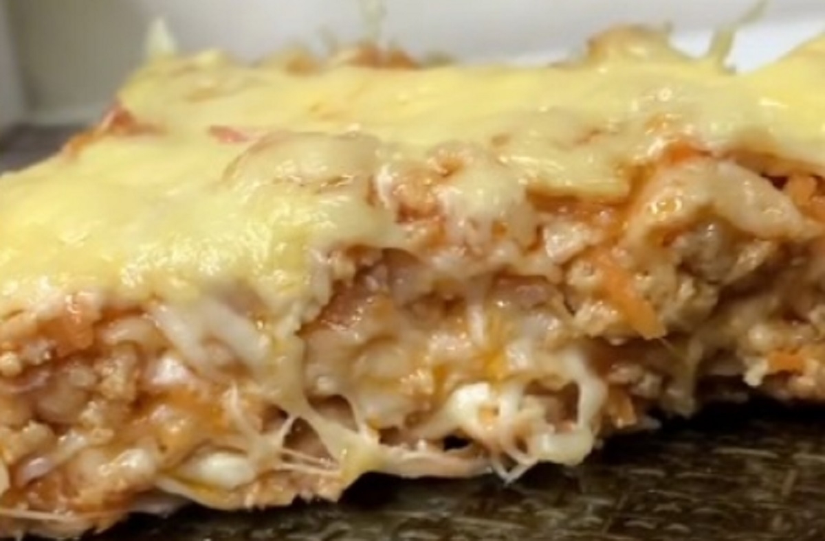 Recette: Riz au boeuf hach� gratin�.