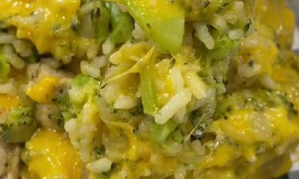 Recette: Casserole de riz, fromage et brocoli.